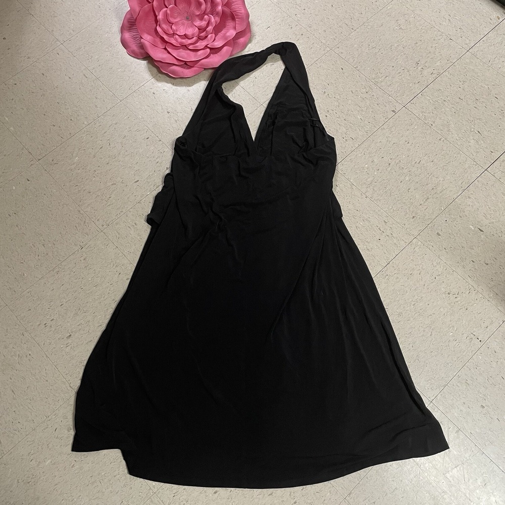 NWT $90 LANE BRYANT Womens Sz 26 Black Stretch Halter Dress - Picture 4 of 8